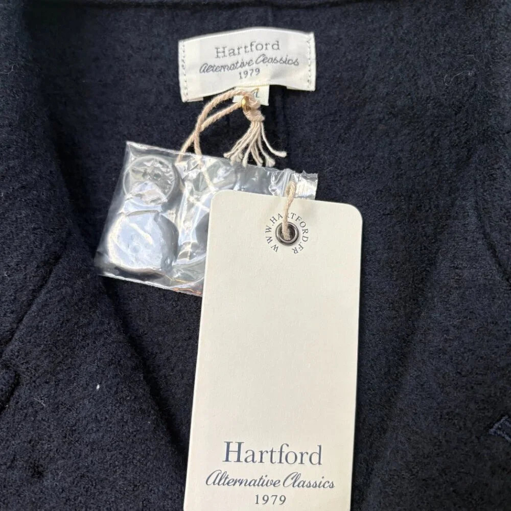 Hartford Alternative Classics Wool Jacket Blazer Coat Navy Blue XXL NWT